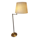Walter von Nessen brass swivel-arm floor lamp with uplight, 1960s