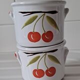 Rillette pots cherry decor