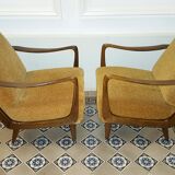 Scandinavian pair of chairs of the years 50-60 Boomerang design