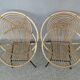Rohe Noordwole 1950 vintage rattan and metal shell chairs
