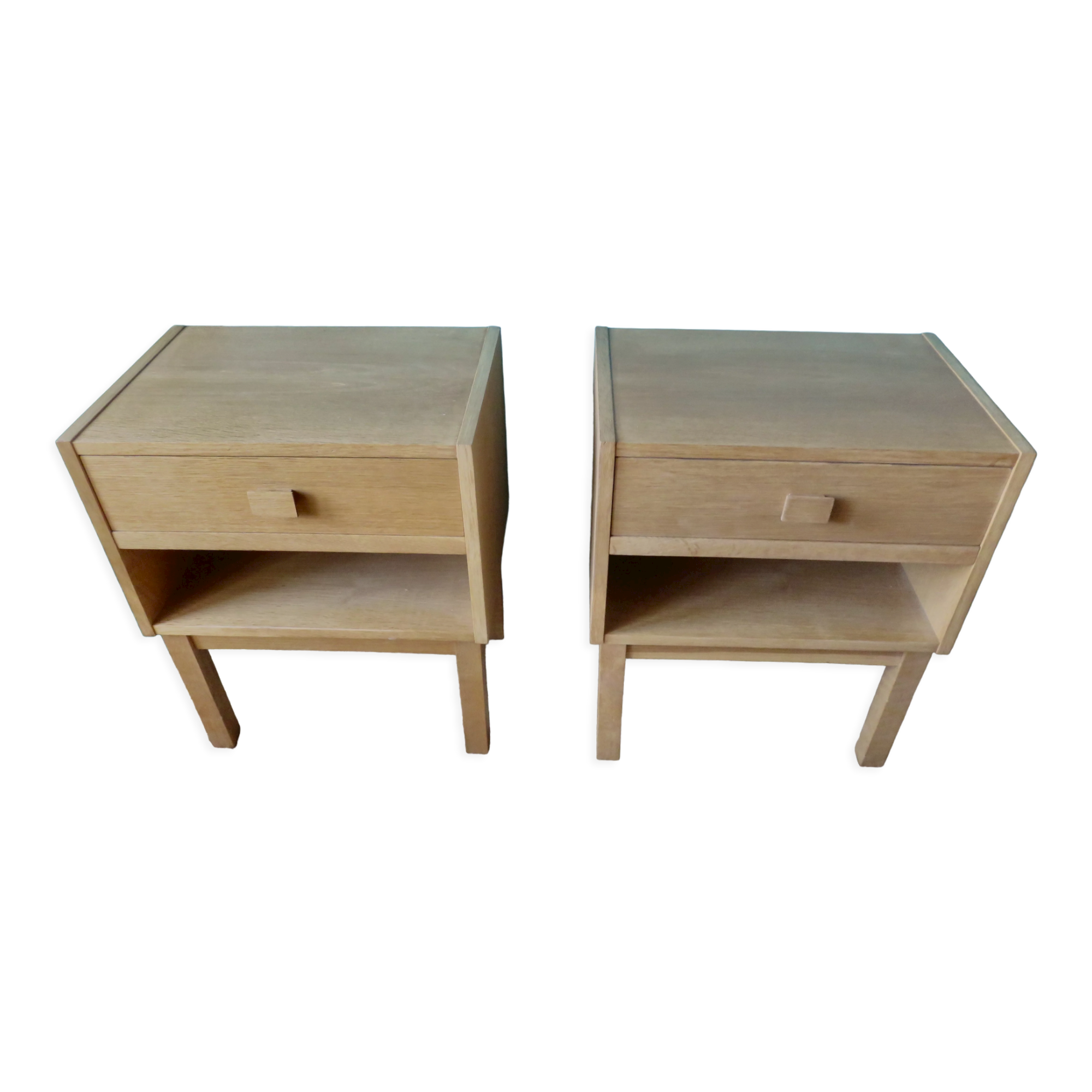 Pair of oak bedside tables, Denmark 1970