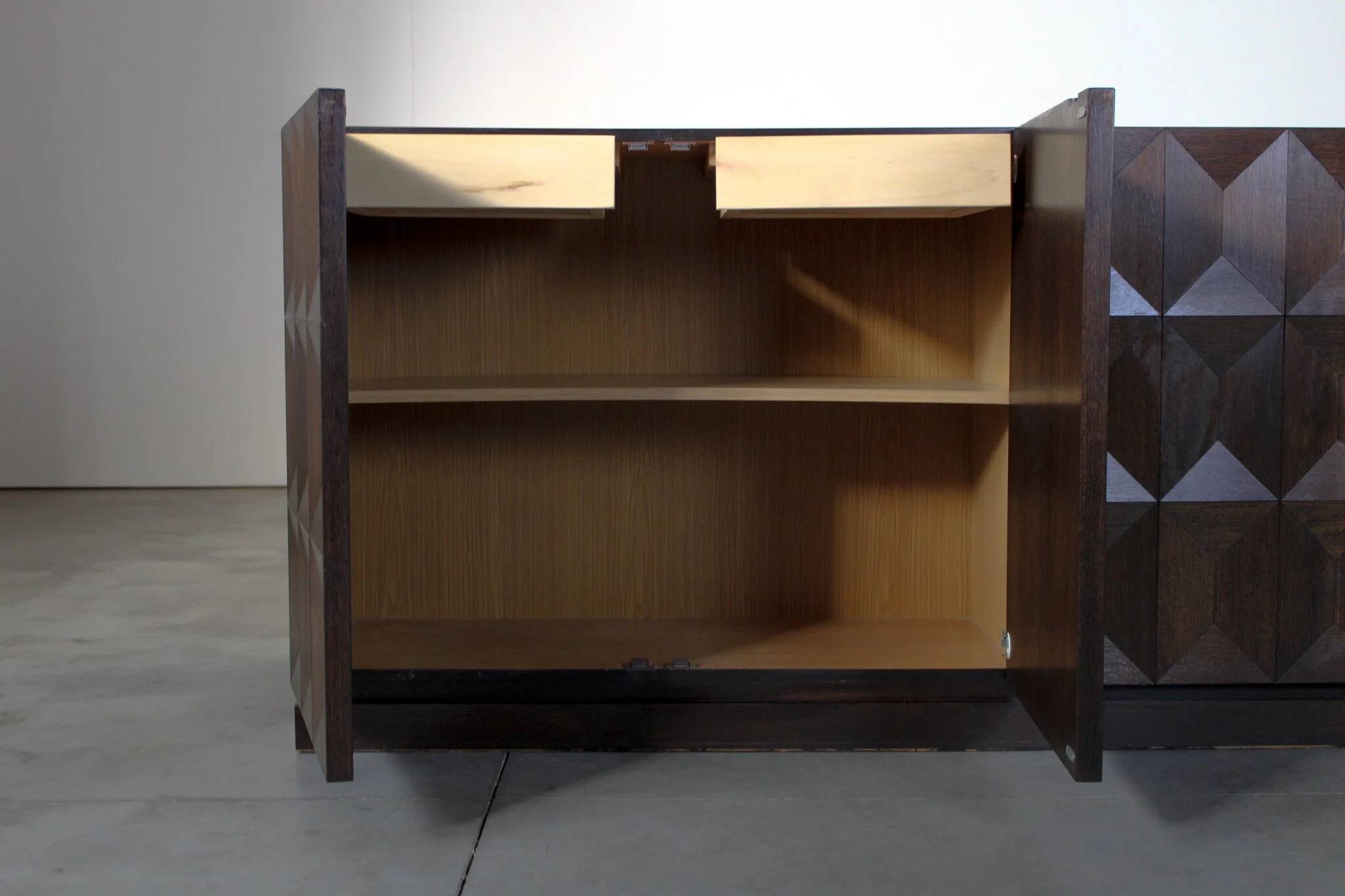 Diamond patterned sideboard - Belgium 1970s