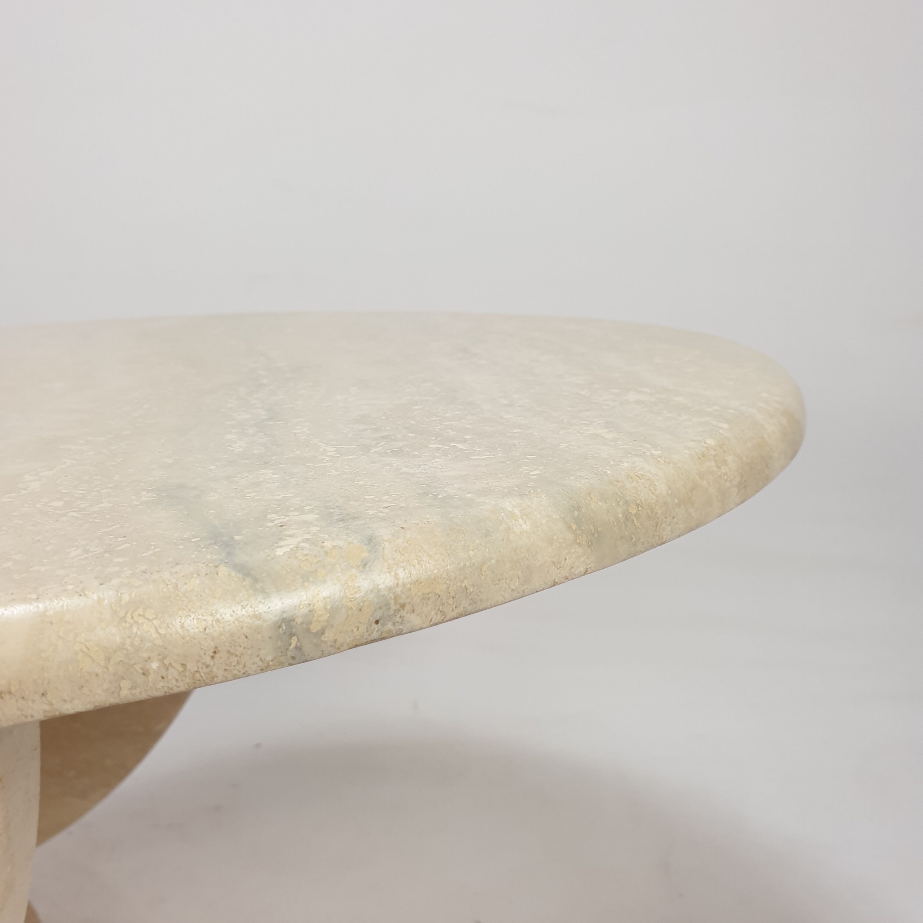 Mid-Century Italian Travertine Coffee Table, 1980s