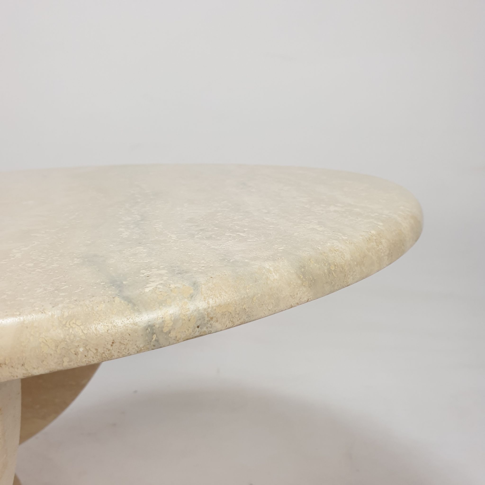 Mid-Century Italian Travertine Coffee Table, 1980s