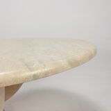 Mid-Century Italian Travertine Coffee Table, 1980s