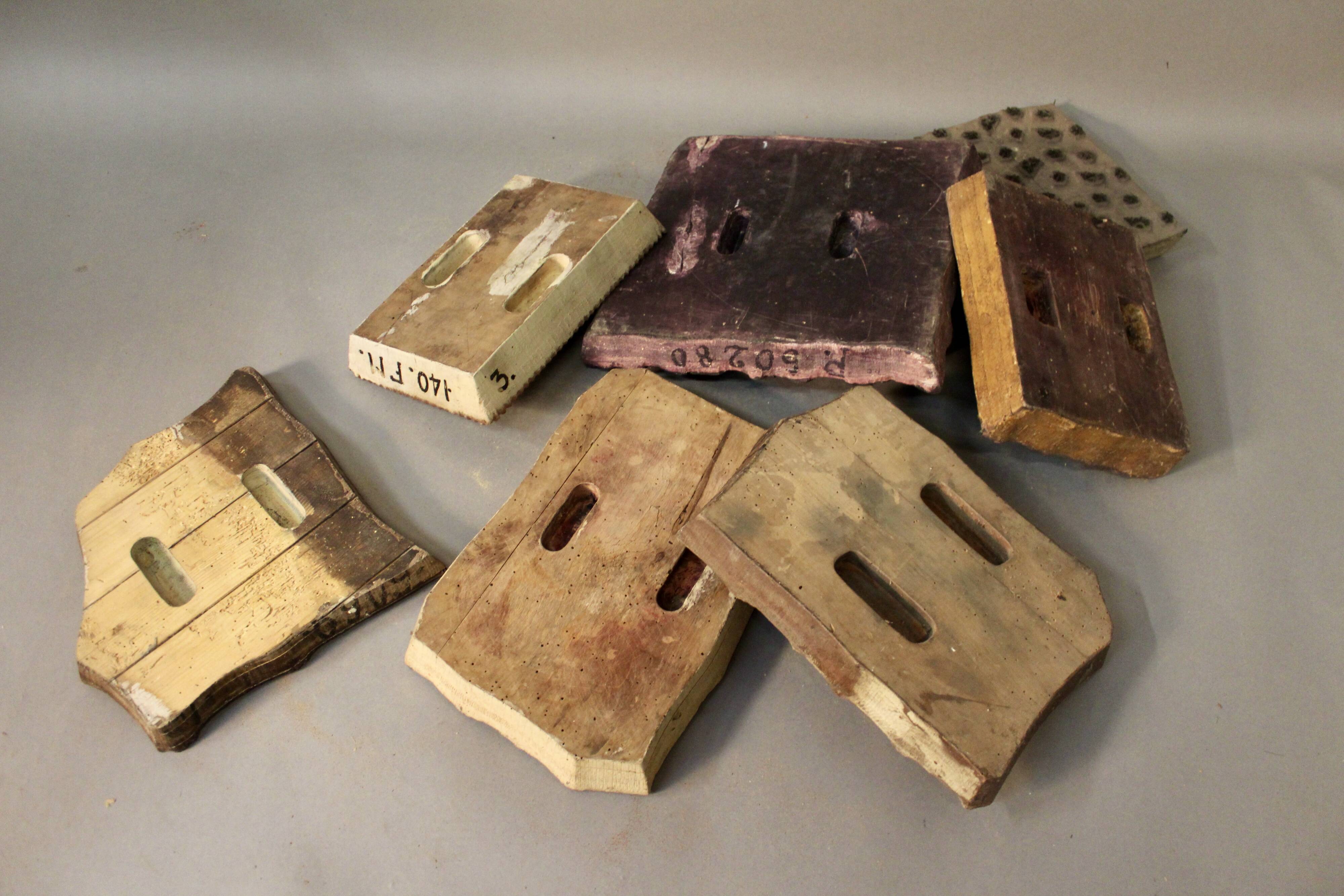 Set of 8 printing plates XIXth