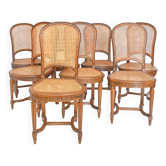 Suite de 8 chaises de style Louis XVI