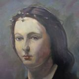 Fred Neumann After Jean Baptiste Camille Corot, The Woman with the Pearl, 1980s, Oil on Canvas