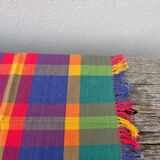 5 multicoloured checked napkins