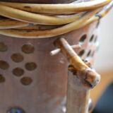 Vintage bamboo tripod lamp