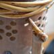 Lampe vintage tripode en bambou