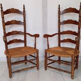 Pair of nursing or fireside armchairs