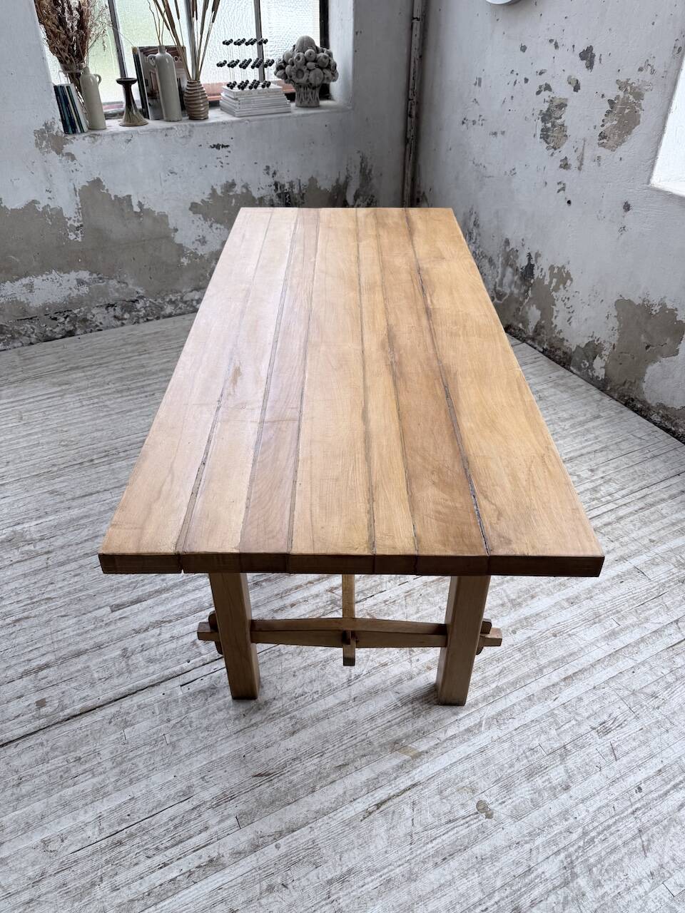 Mountain furniture table 1950 solid beech