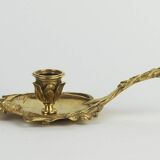 Art Nouveau candle holder in bronze by A Vogt