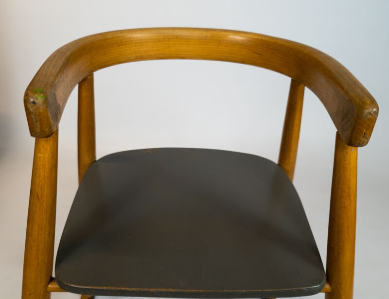 Wooden children's high chair by Nanna Ditzel Denmark 1960