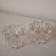 Set of 2 glass candle holders, REIMS