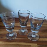 Lot of 3 old absinthe glasses