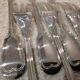 6 silver-plated metal cake forks by Christofle Chinon, 16cm
