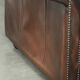 Luxury brown smooth cow leather Chesterfield sofa with an English look