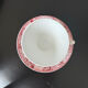 5 cups and 5 saucers Rivanel in red opaline from the 1970s.