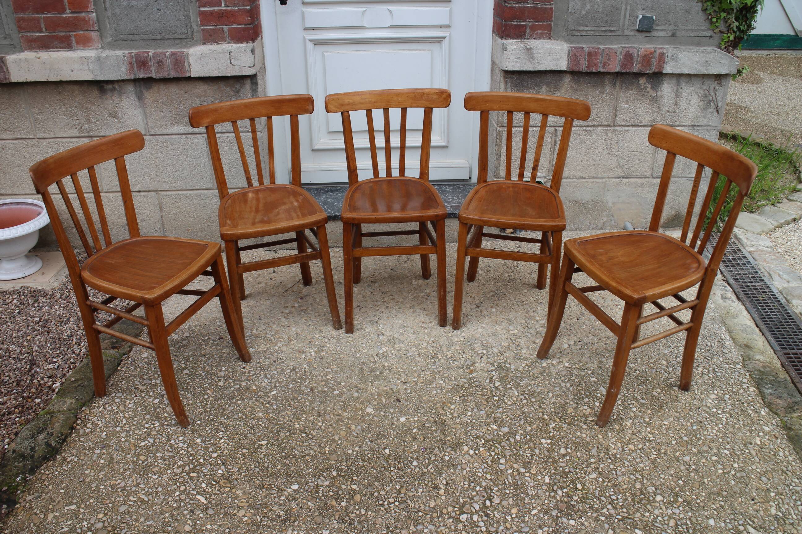 série de 5 chaises bistrot luterma