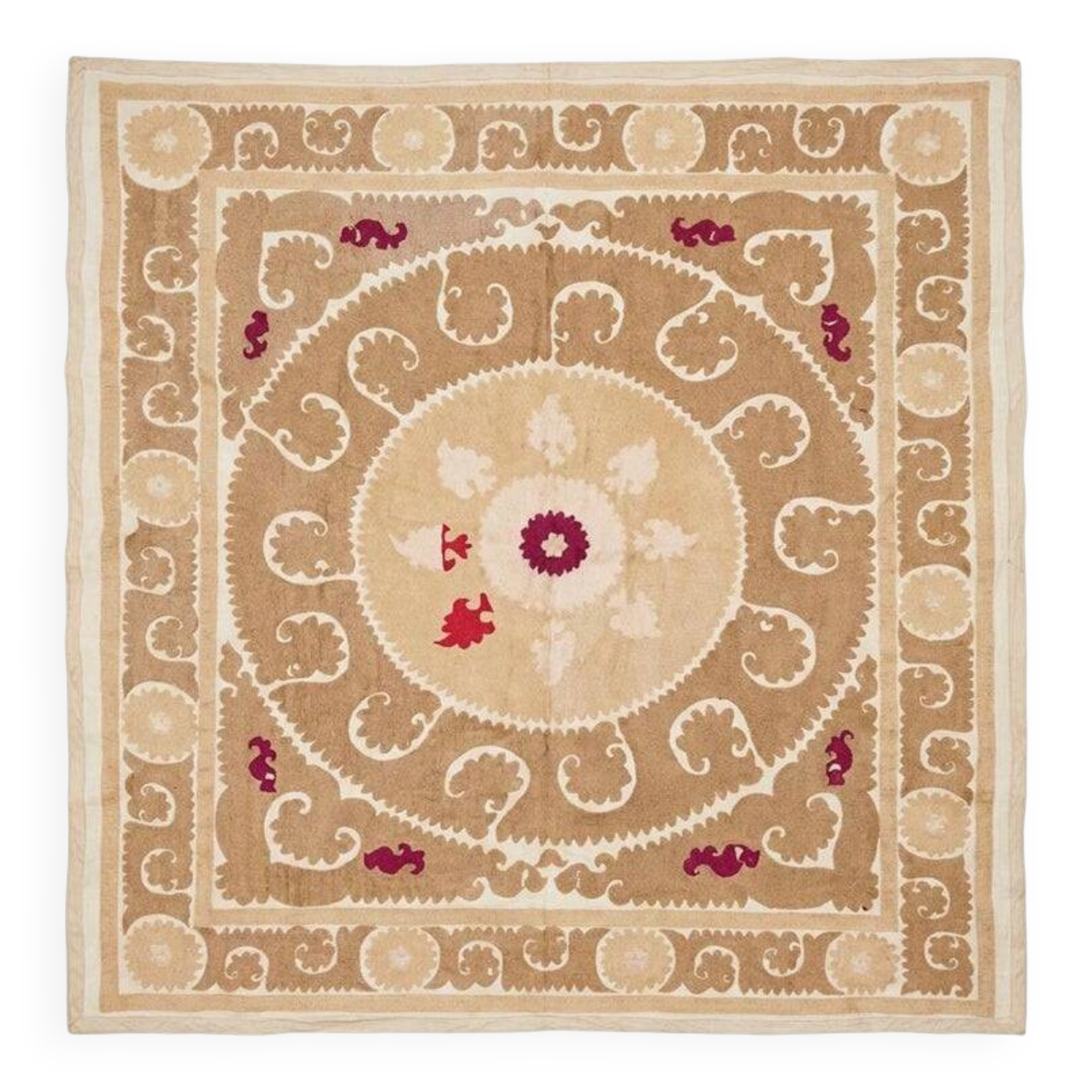 Vintage hand-embroidered tablecloth 154x160 cm