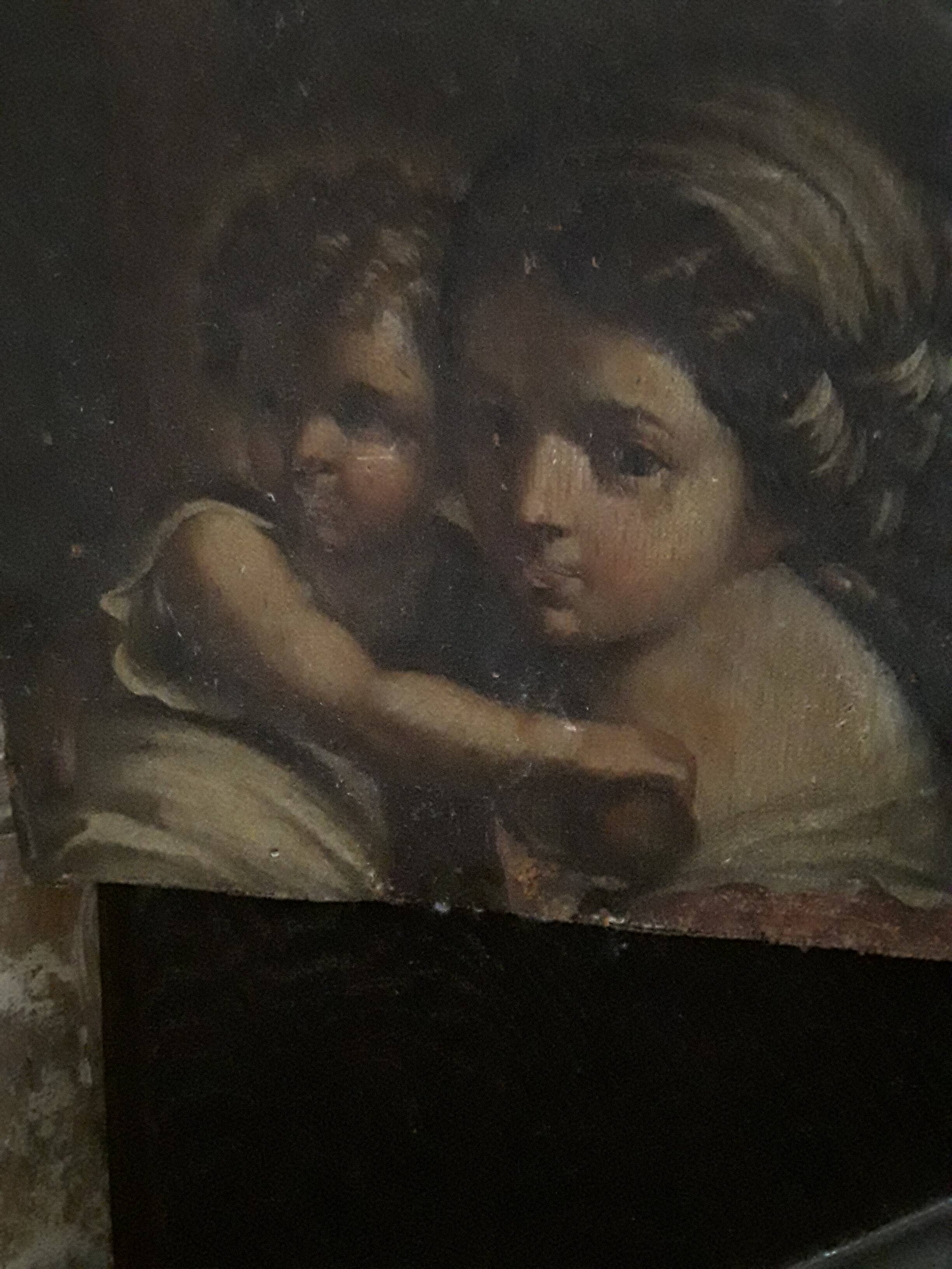 Oil on cardboard 18th century