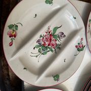 6 assiettes à Asperges Luneville début XX e siècle