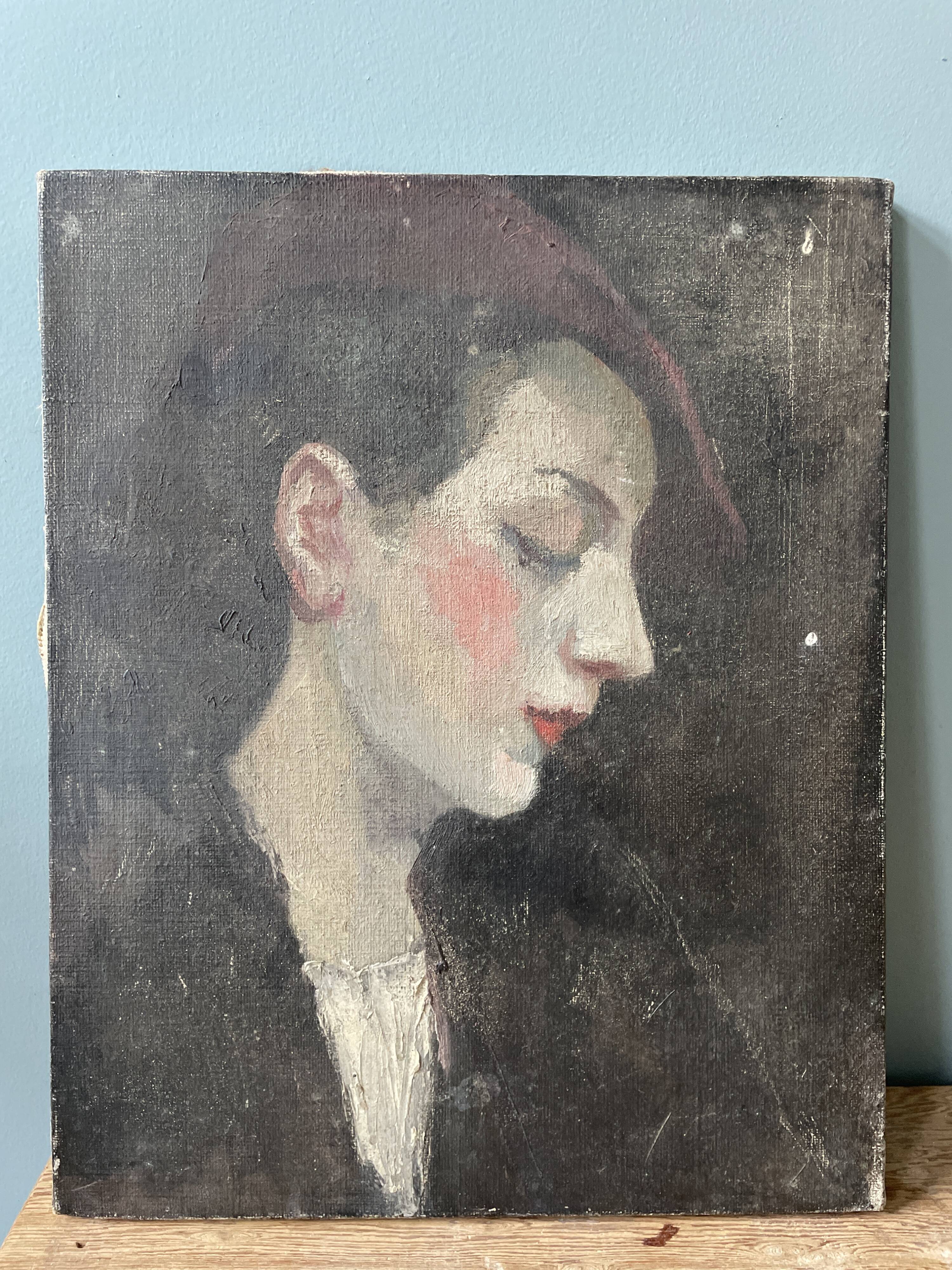 Old portrait painting