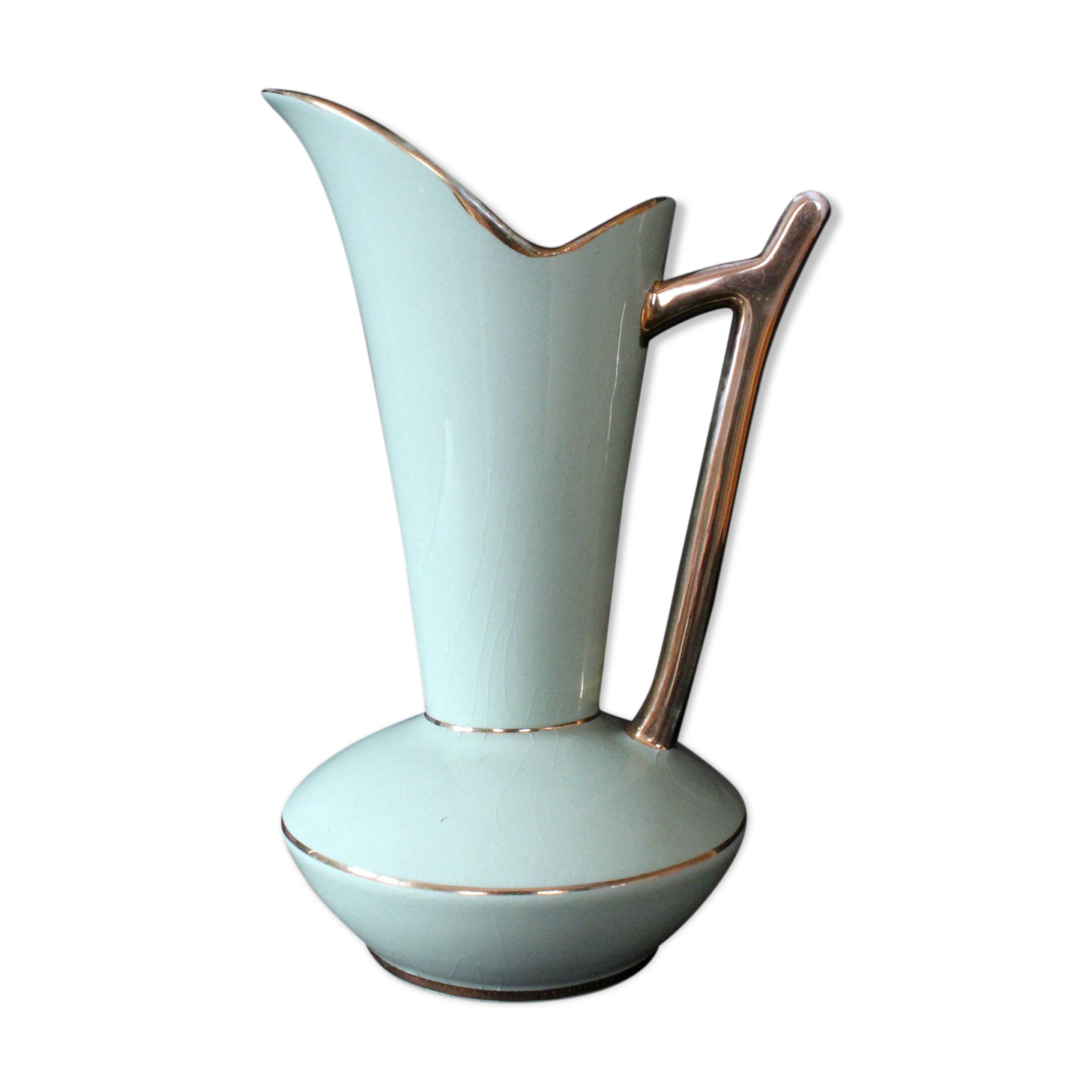 Vintage Art Deco Boch Freres Keramis Raymond Chevallier ceramic pitcher