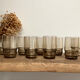 9 vintage smoked liqueur glasses