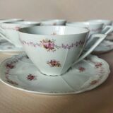 6 tasses Chapus Frères Limoges "Service Perle"