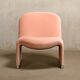 Giancarlo Piretti Alky Lounge Chair in Pink Velvet (Rose Dust) Fabric for Anonima Castelli