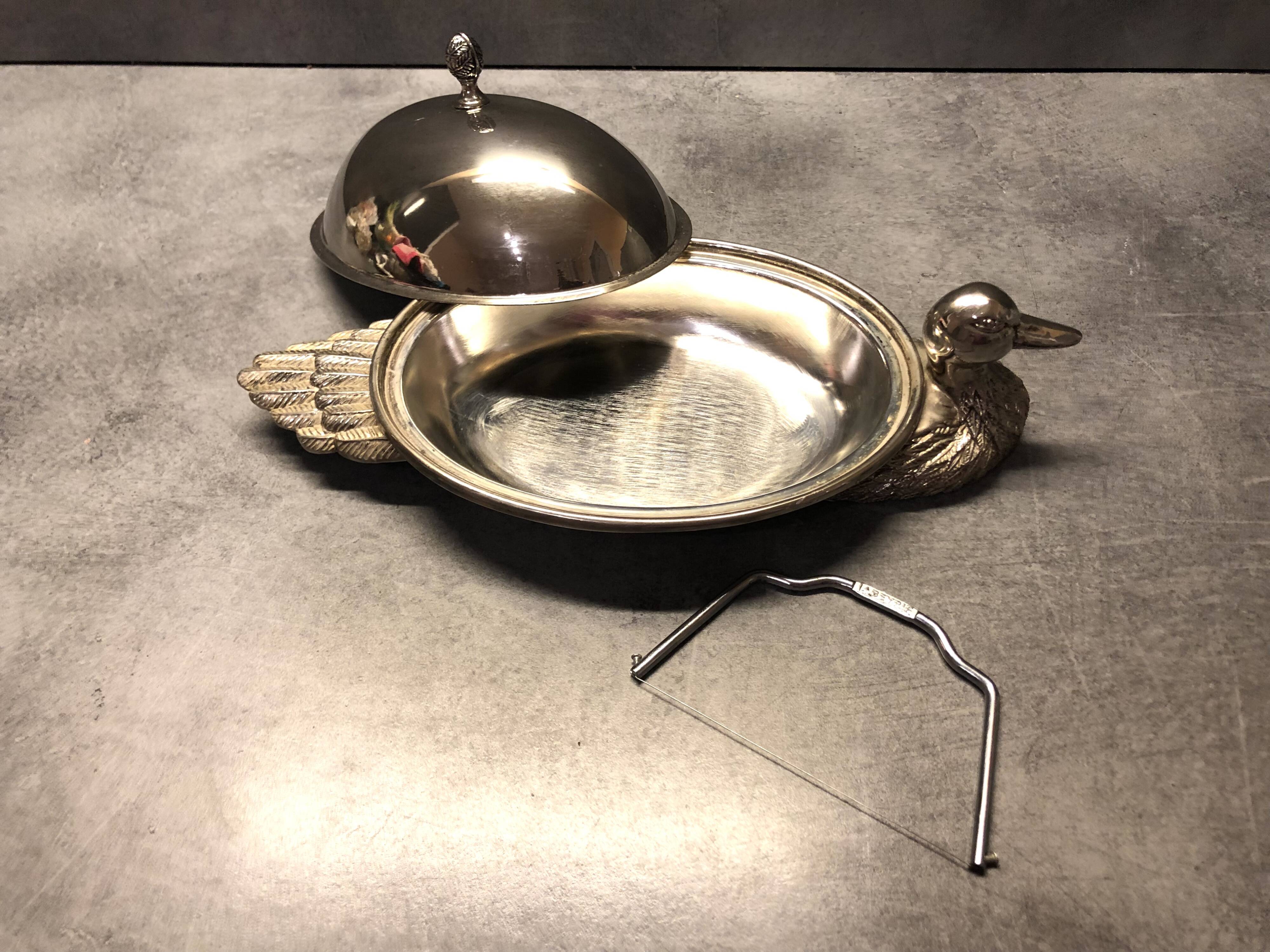 Silver-plated foie gras dome
