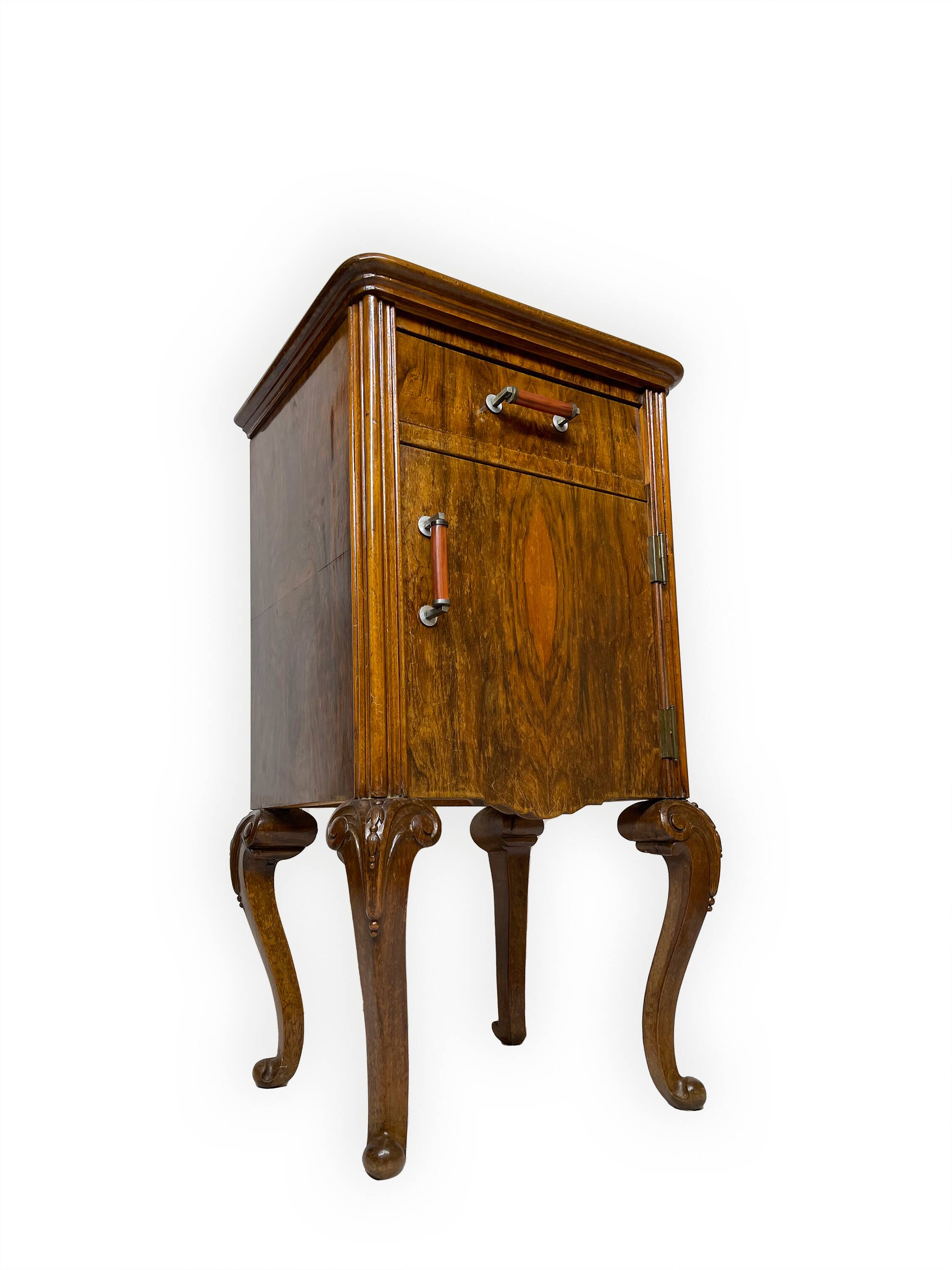 Tables de chevet italiennes en noyer, années 1930/1940