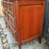 Louis XV style crossbow chest of drawers in cherry wood