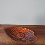 Handcrafted vintage enameled copper bowl