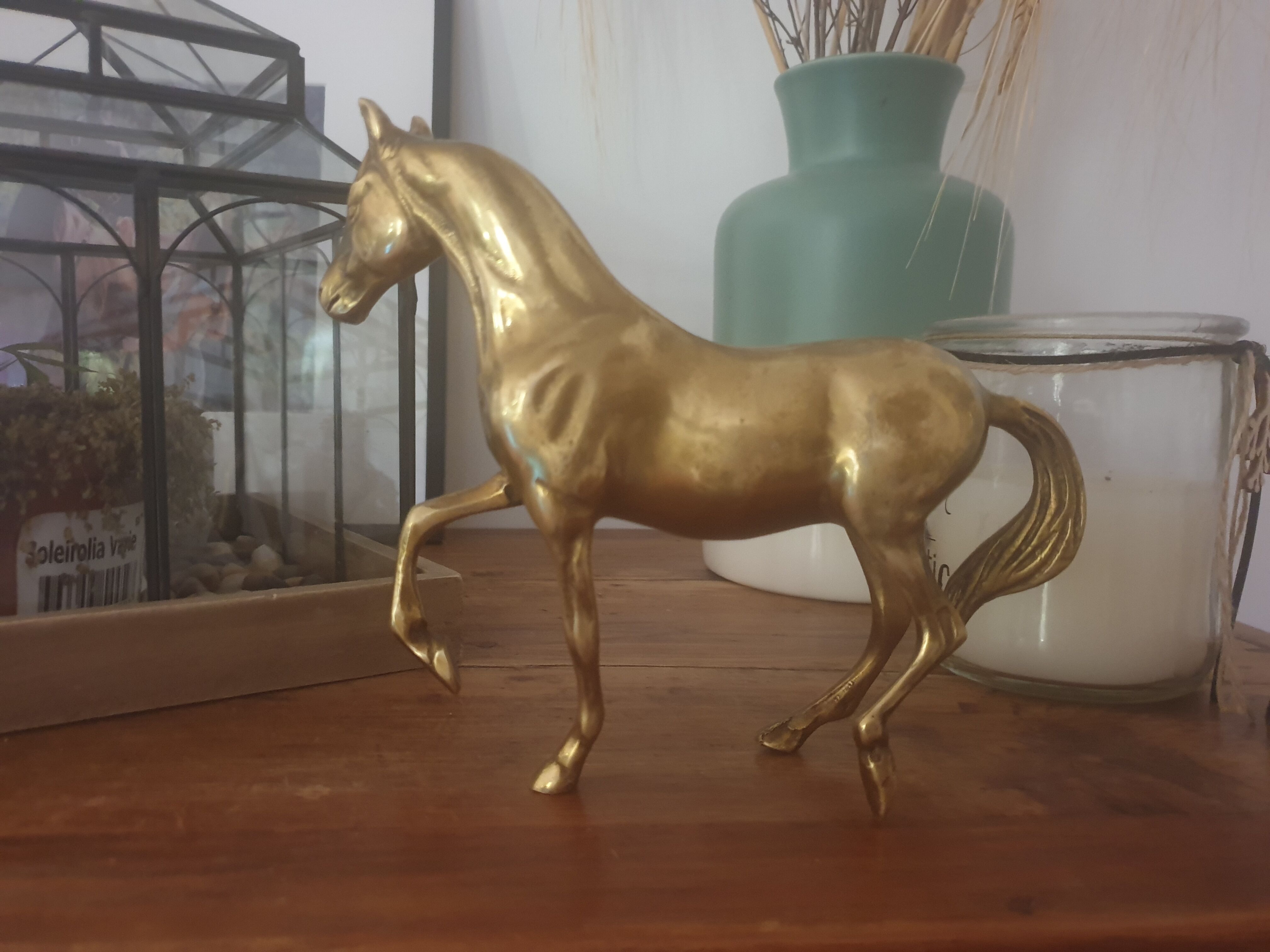 Brass horse