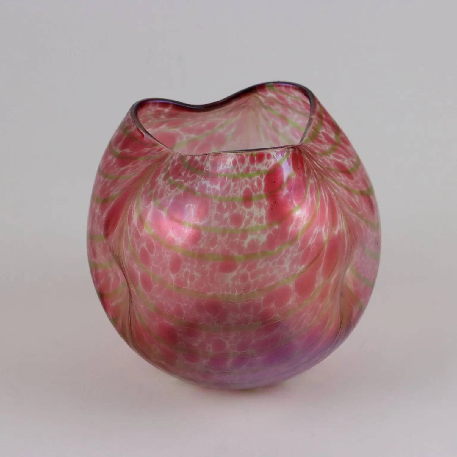 Antique glass vase in Loetz style, Austria, 20th century.