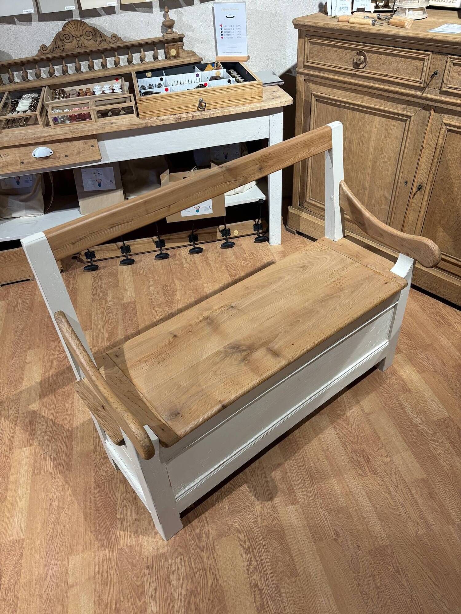 Redesigned wooden bench