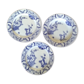 Lot de trois assiettes Creil Montereau