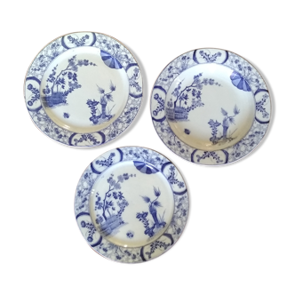 Three plates Creil Montereau