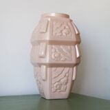 Muller Brothers pale pink art deco vase