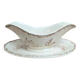 Saucière en terre de fer Creil et Montereau Silva décor oiseaux