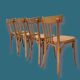 Suite de 4 chaises bistrot Baumann 1967