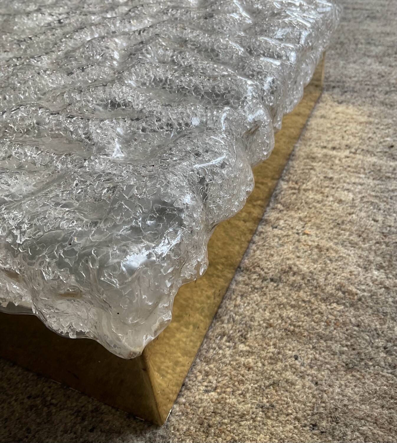 Vintage 70s square ceiling or wall light