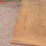 Rustic farm table called "Portefeuille" in solid oak 19th - 1m48x1m08