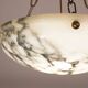 Art Deco White Albaster Chandelier, 1950s