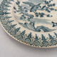 Flat plate iron earth Gien French earthenware eagle decoration - faience
