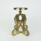 1960s mid century brutalist brass CANDLEHOLDER for one big candle
